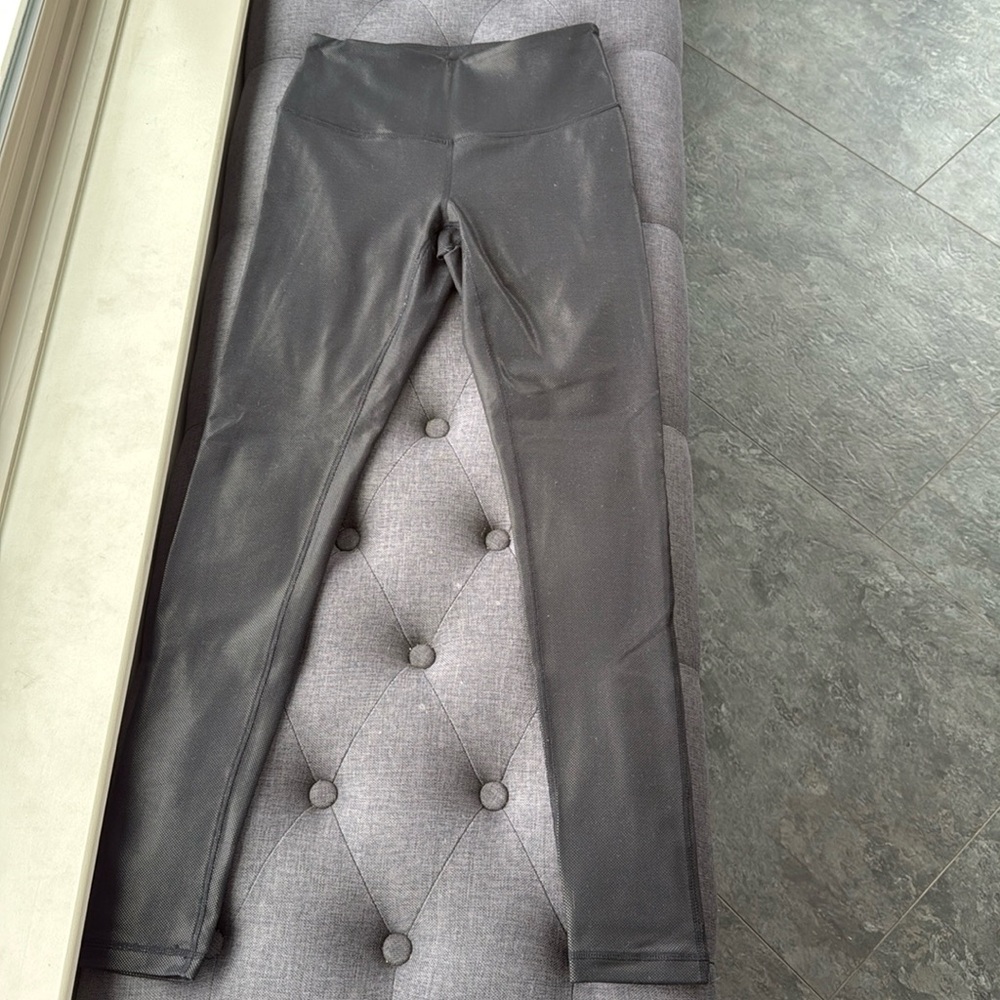 Zella, black, shiny speckled legging, size small